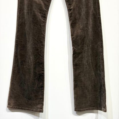 BURBERRY BLUE LABEL コーデュロイ フレアパンツ ブラウン サイズ34 レディース TT108