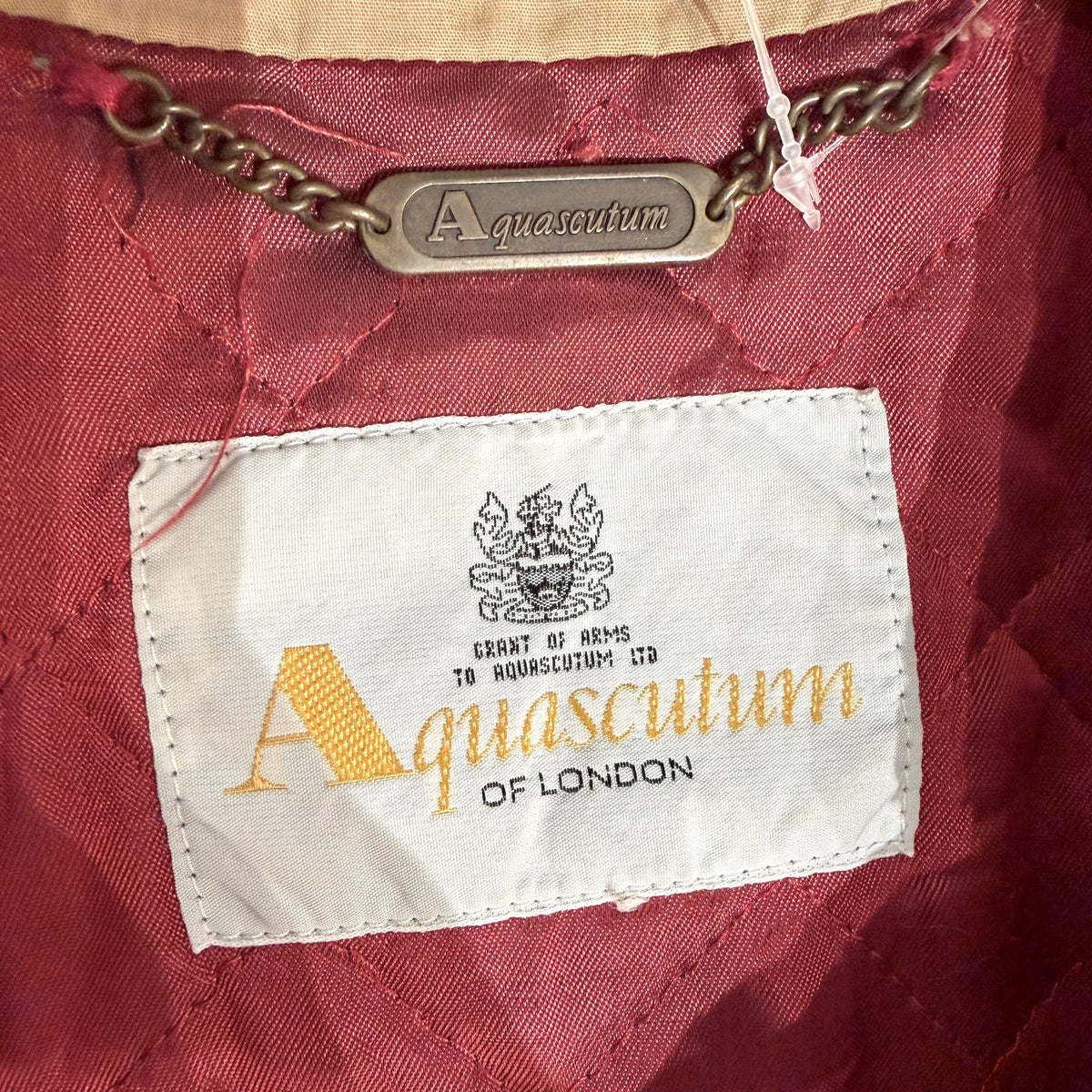 Aquascutum アクアスキュータム GORE-TEX ロングコート ベージュ コーデュロイ襟 サイズL メンズ TT101