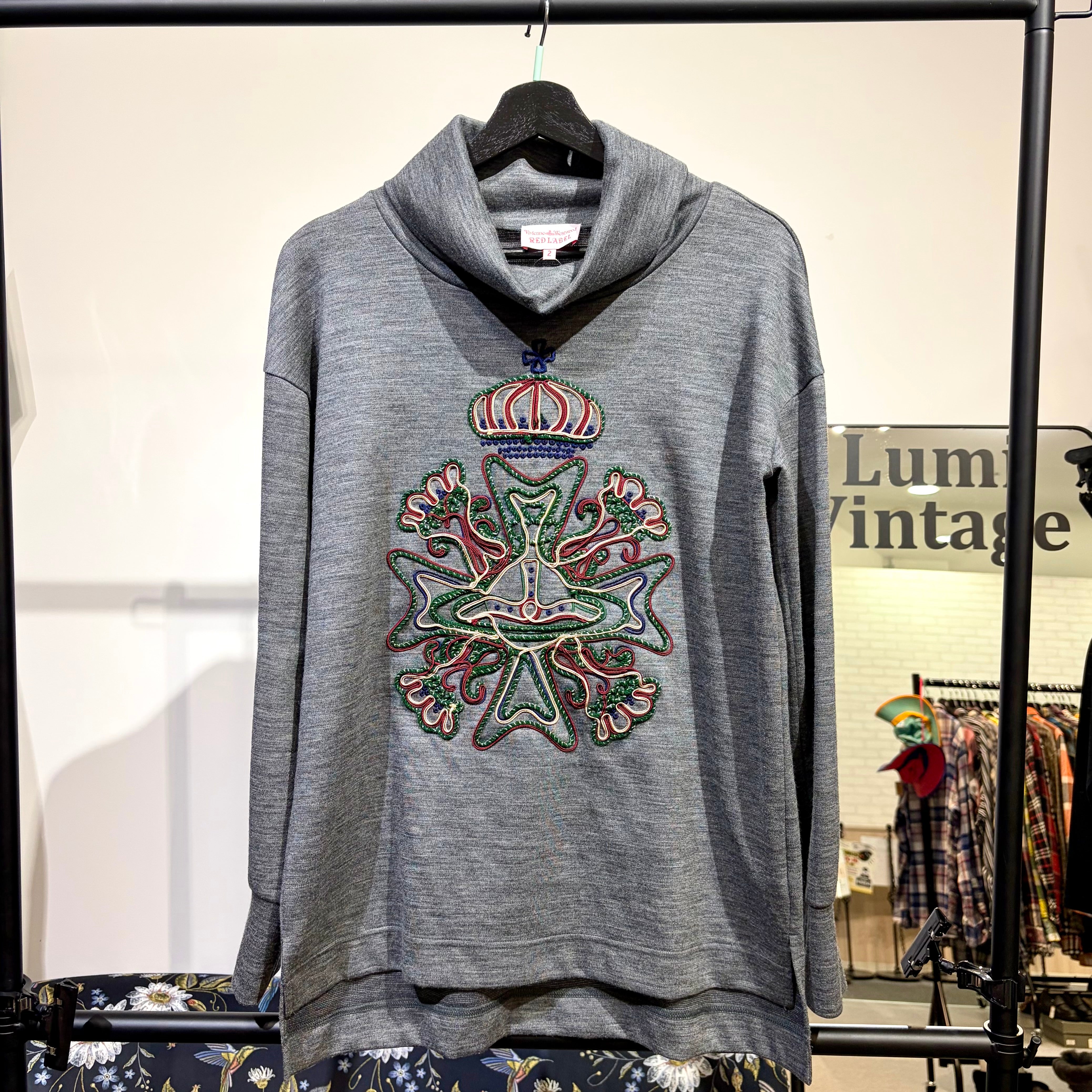 Vivienne Westwood RED LABEL オーブ刺繍 ニット グレー サイズ2