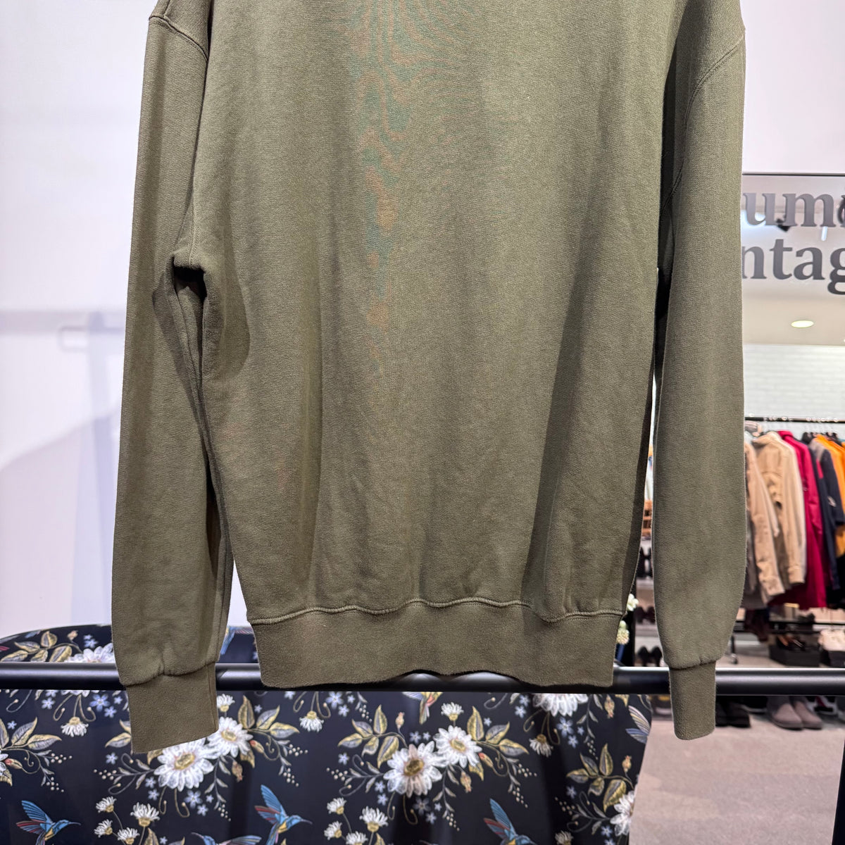 MAISON KITSUNÉ メゾンキツネ ロゴ MKワッペン カモフラ スウェット コットン100 オリーブ カーキー系 メンズ XS 秋冬 TT050
