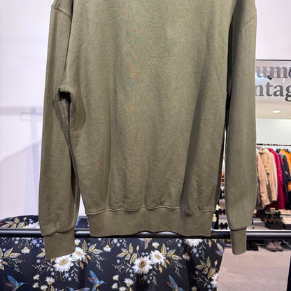 MAISON KITSUNÉ メゾンキツネ ロゴ MKワッペン カモフラ スウェット コットン100 オリーブ カーキー系 メンズ XS 秋冬 TT050
