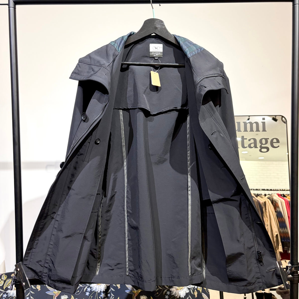 KEN COLLECTION CLASSIC フーデッド フィールドジャケット ブラック LL 日本製 メンズ  TT080
