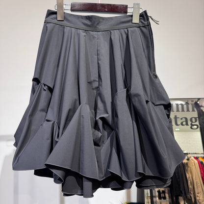 FOXEY NEW YORK フォクシー フレアスカート ティアード ブラック 40 TT064