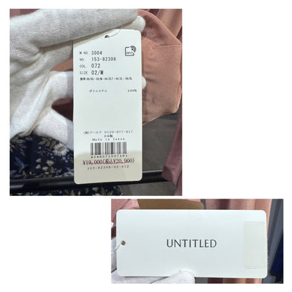 新品 タグ付き【定価20,900円】UNTITLED アンタイトル フレアスリーブ ブラウス ピンク レディース トップス 2 M 日本製 TT021