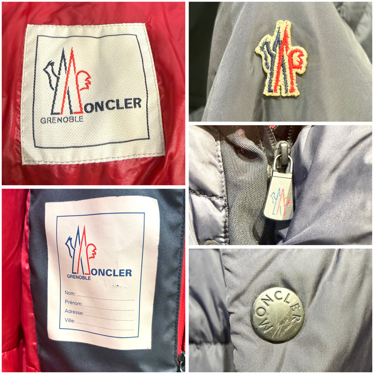 MONCLER GRENOBLE ダウンジャケット フード付き ダークネイビー サイズ0 メンズ TT092