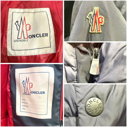MONCLER GRENOBLE ダウンジャケット フード付き ダークネイビー サイズ0 メンズ TT092