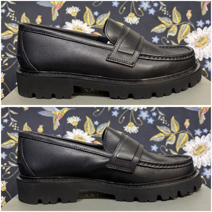 CAMINANDO for DRESSTERIOR レザー ローファー ブラック 厚底ラグソール サイズ7  TT090