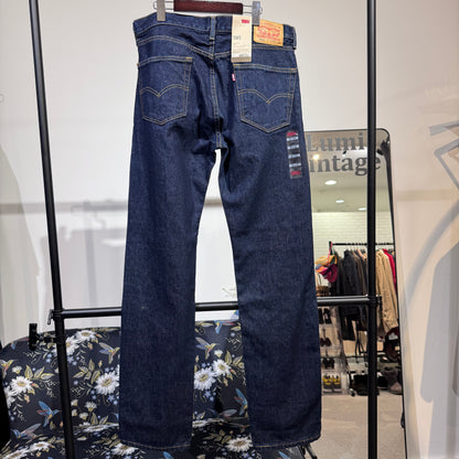 Levi’s 505 Regular Fit ストレートデニムパンツ インディゴ W33 L34 未使用品 TT063