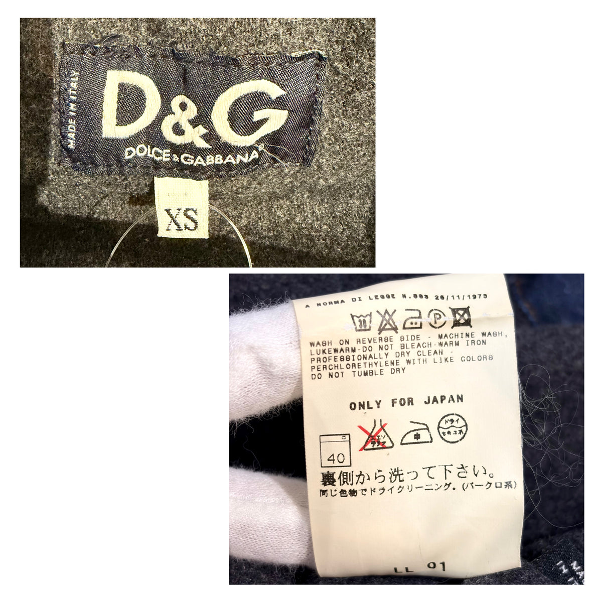D&G DOLCE&GABBANA デニムジャケット インディゴ XS イタリア製 TT071