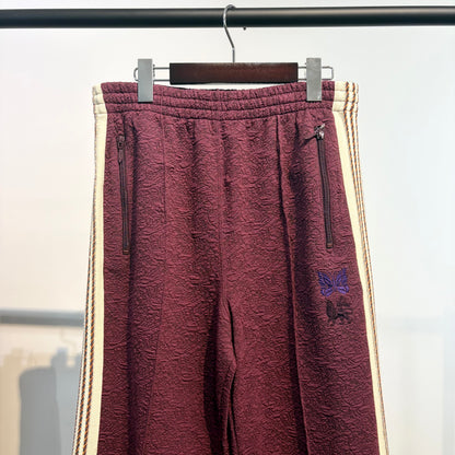 Needles × Sasquatchfabrix. トラックパンツ ボルドー S 蝶刺繍 メンズ 日本製 TT029
