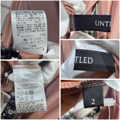 新品 タグ付き【定価20,900円】UNTITLED アンタイトル フレアスリーブ ブラウス ピンク レディース トップス 2 M 日本製 TT021