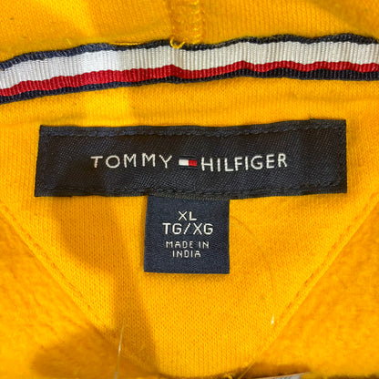TOMMY HILFIGER ロゴワッペン プルオーバーパーカー イエロー XL TT087