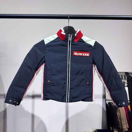 MONCLER CLAIRVAUX ダウンジャケット ロゴワッペン ネイビー キッズ 5A 112cm TT059