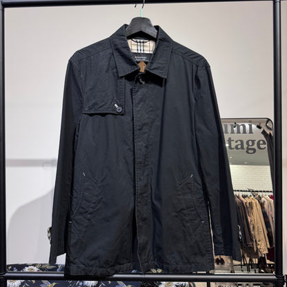 BURBERRY BLACK LABEL ステンカラーコート ブラック ノバチェック M TT065