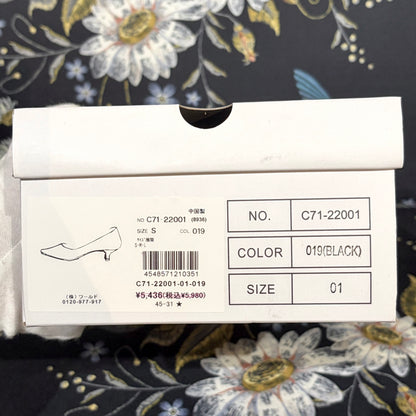 【新品】OPAQUE.CLIP ポインテッドトゥ パンプス ブラック S 5cmヒール TT013