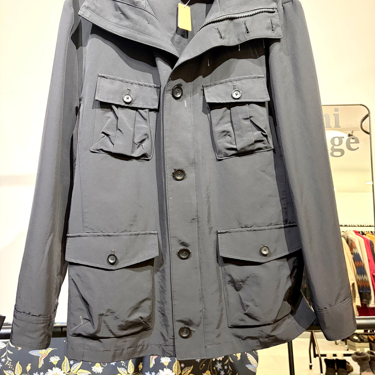 KEN COLLECTION CLASSIC フーデッド フィールドジャケット ブラック LL 日本製 メンズ  TT080