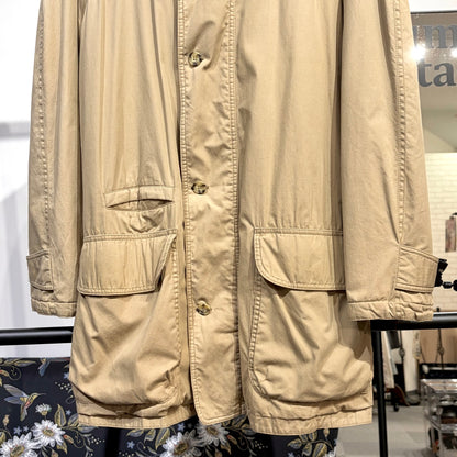 Aquascutum アクアスキュータム GORE-TEX ロングコート ベージュ コーデュロイ襟 サイズL メンズ TT101