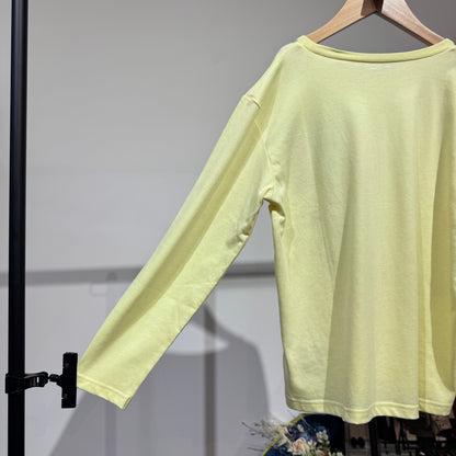 THE SHOP TK キッズ 星柄ポケット 長袖Tシャツ イエロー 150cm 新品タグ付き TT062