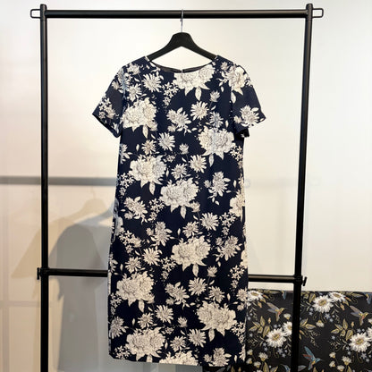 未使用品【定価5.6万】MACKINTOSH LONDON フラワープリント ワンピース ネイビー 38 日本製 レディース TT037