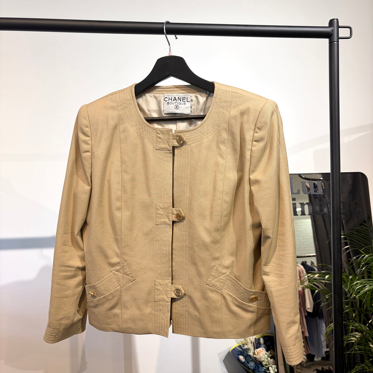 CHANEL セットアップ ジャケット スカート ベージュ系 L レディース TT002
