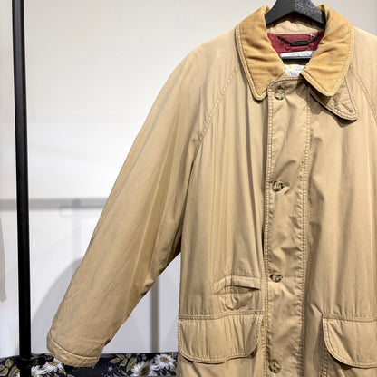 Aquascutum アクアスキュータム GORE-TEX ロングコート ベージュ コーデュロイ襟 サイズL メンズ TT101