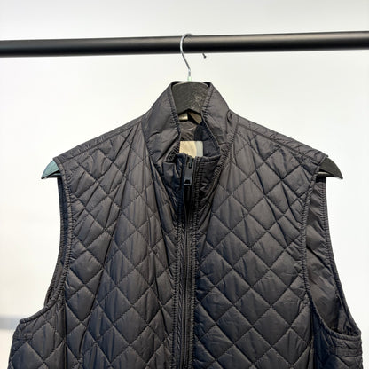 BURBERRY バーバリー キルティングベスト ブラック ネイビー メンズ S ポルトガル製 TT028