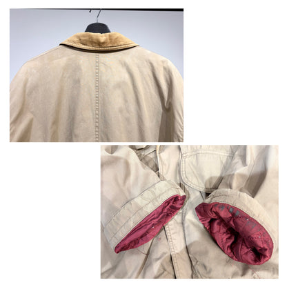 Aquascutum アクアスキュータム GORE-TEX ロングコート ベージュ コーデュロイ襟 サイズL メンズ TT101