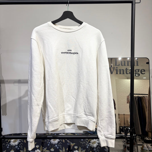 Maison Margiela メゾン マルジェラ ロゴ スウェット ホワイト メンズ 48 S50GU0148 TT102