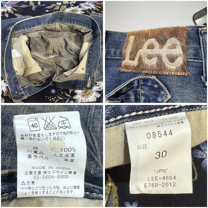 Lee リー デニムショーツ ハーフパンツ サイズ30 インディゴ ヴィンテージ加工 メンズ TT058