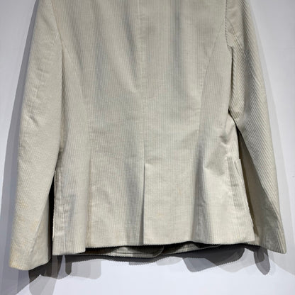 BURBERRY LONDON コーデュロイ テーラードジャケット アイボリー サイズ40 レディース TT105