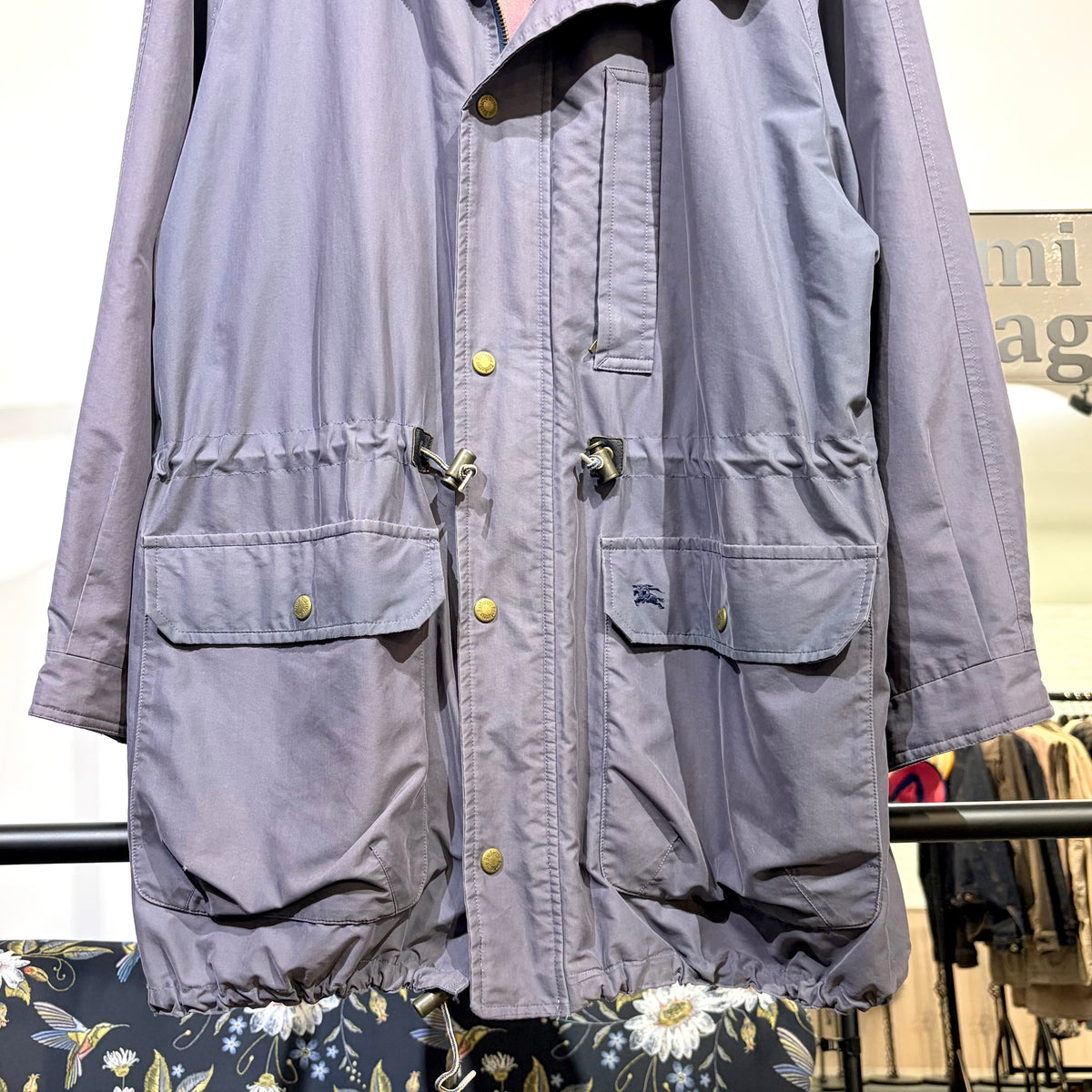 Burberrys バーバリーズ ホースロゴ フィールドジャケット グレーパープル サイズL TT070