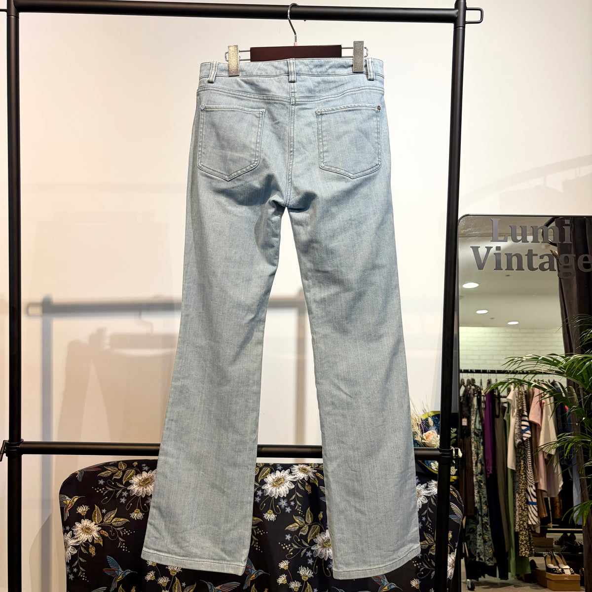 CHANEL デニムパンツ ライトブルー ストレッチ レディース 36 レディース TT011