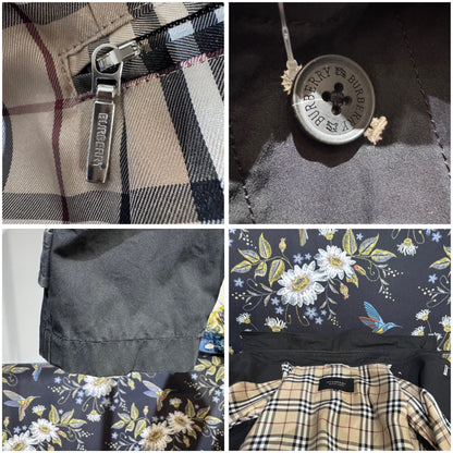 BURBERRY BLACK LABEL ステンカラーコート ブラック ノバチェック M TT065
