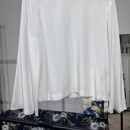 新品 タグ付き【定価20,900円】UNTITLED アンタイトル フレアスリーブ ブラウス 長袖 ホワイト レディース トップス 2 M 日本製 TT019