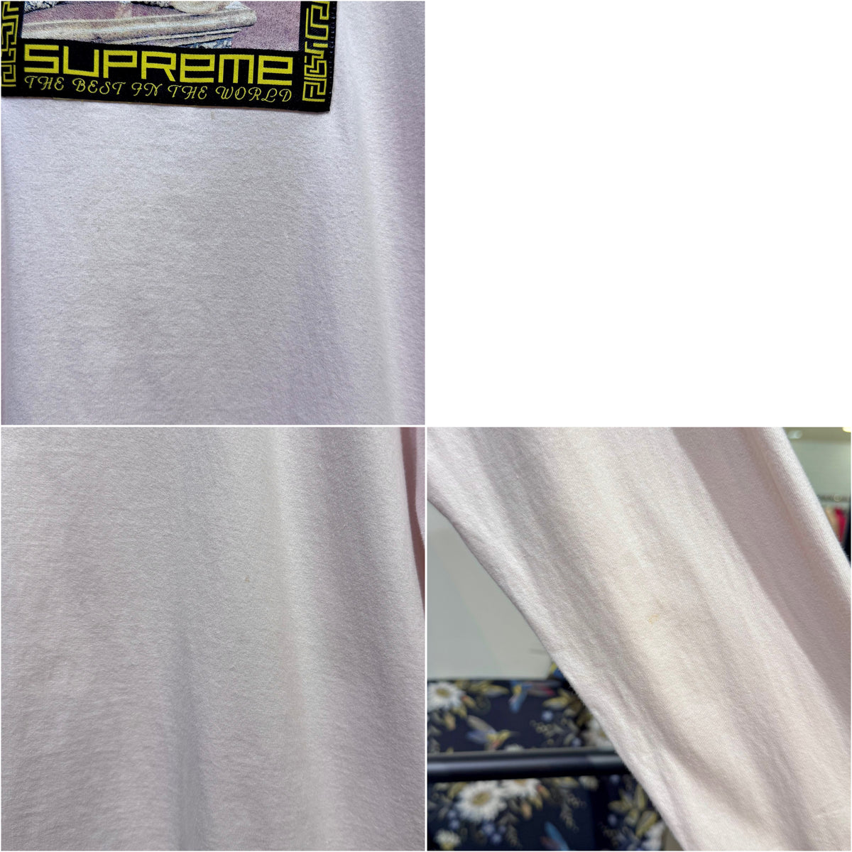 Supreme シュプリーム 長袖Tシャツ ロンT ピンク系 フロントグラフィック L メンズ トップス TT054