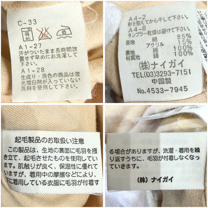 RALPH LAUREN GOLF ポニー刺繍 ノースリーブ ジップパーカー ベージュ M レディース TT107