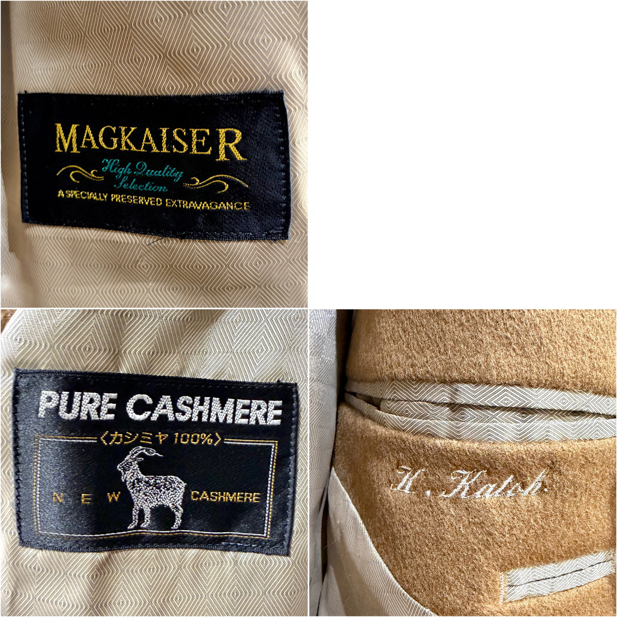 MAGKAISER カシミヤ100% テーラードジャケット キャメルブラウン 94AB4 メンズ TT078