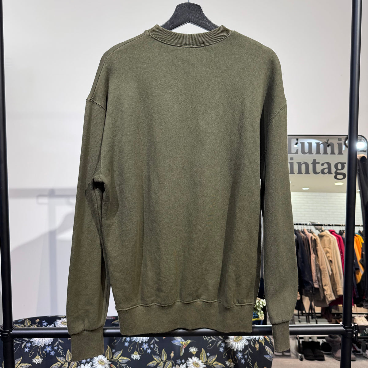 MAISON KITSUNÉ メゾンキツネ ロゴ MKワッペン カモフラ スウェット コットン100 オリーブ カーキー系 メンズ XS 秋冬 TT050