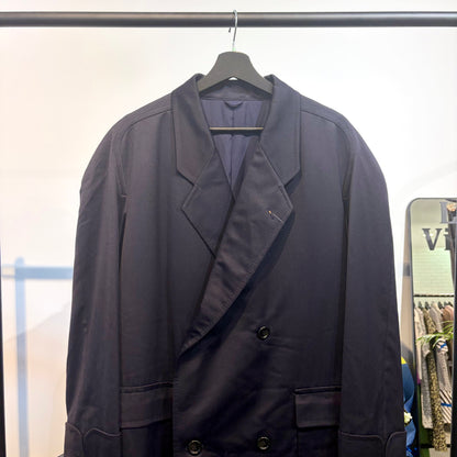 Christian Dior MONSIEUR ダブルブレスト ロングコート ネイビー M メンズ TT012