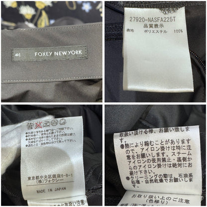 FOXEY NEW YORK フォクシー フレアスカート ティアード ブラック 40 TT064