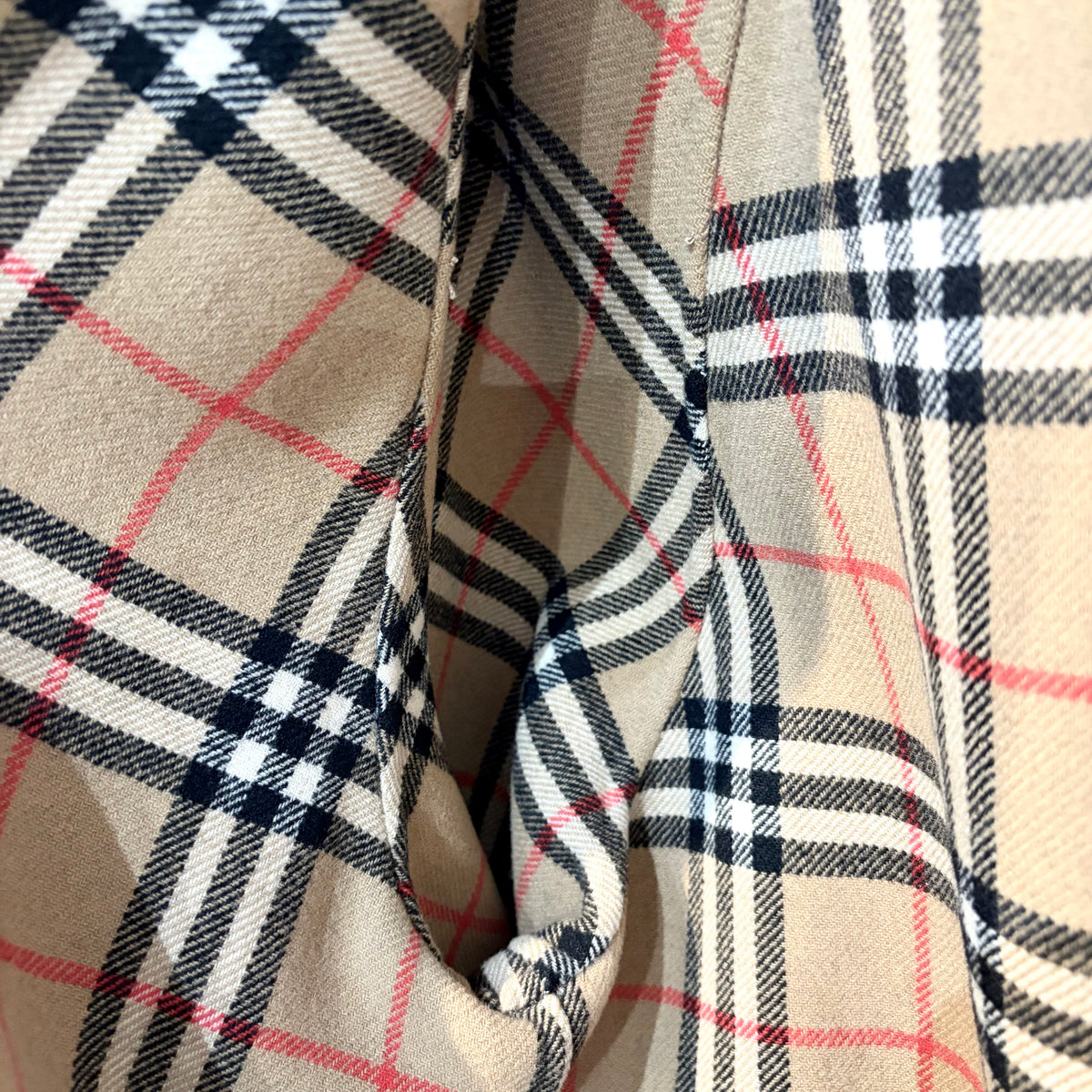 BURBERRY ウール カシミヤ コート ブラック ノバチェック 38 レディース TT006