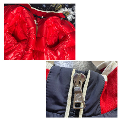MONCLER CLAIRVAUX ダウンジャケット ロゴワッペン ネイビー キッズ 5A 112cm TT059