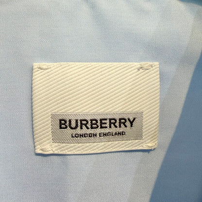 BURBERRY バーバリー 長袖シャツ クレリックカラー ライトブルー×ホワイト イタリア製 サイズ38 メンズ TT043
