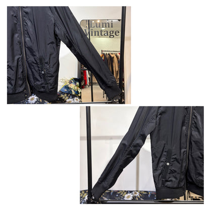 DIESEL ジップアップ ボンバージャケット ブラック グリーン裏地 SK-Y78 メンズ  TT077