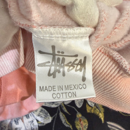 STUSSY ロゴ プルオーバーパーカー タイダイ ピンク XL メキシコ製 レディース  TT086