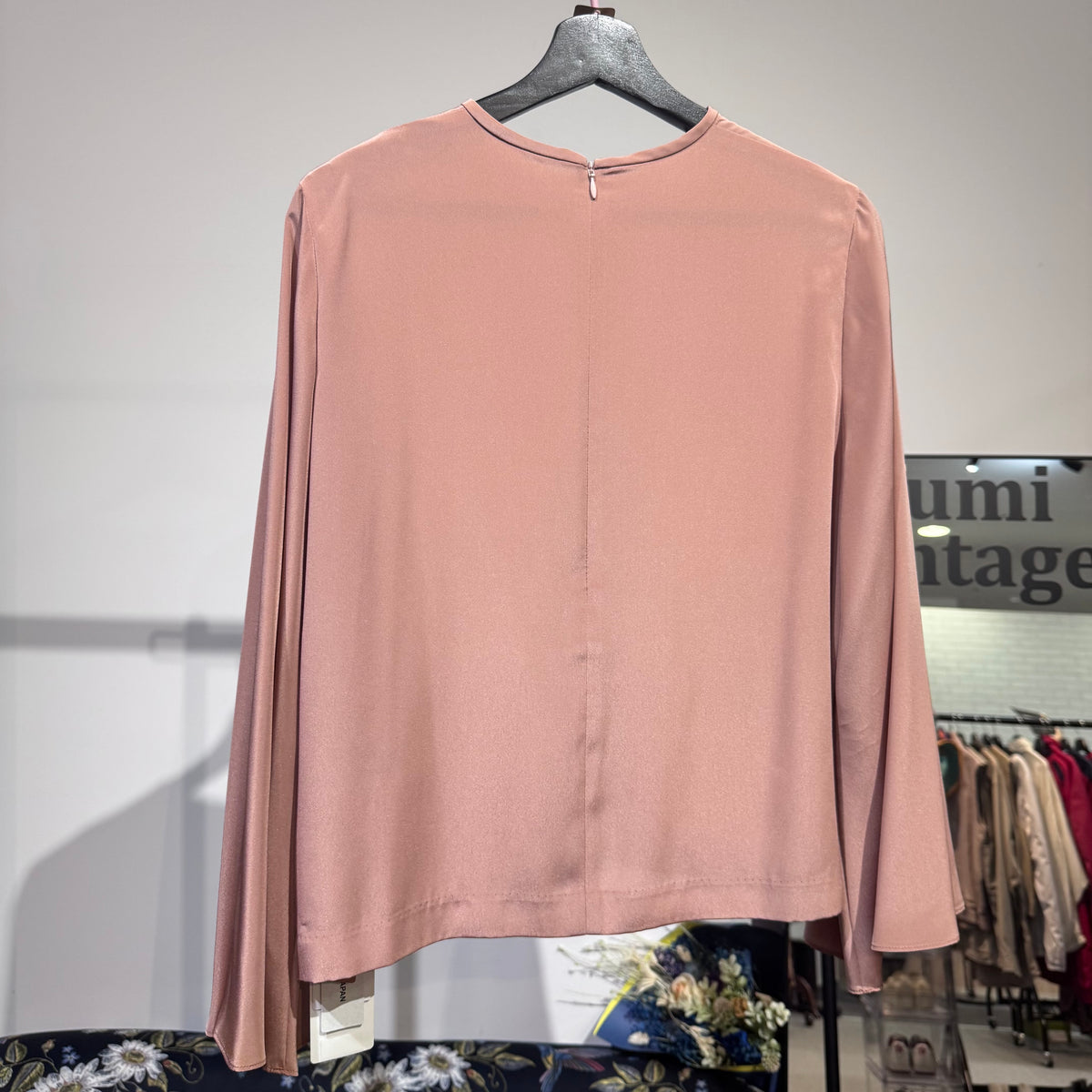 新品 タグ付き【定価20,900円】UNTITLED アンタイトル フレアスリーブ ブラウス ピンク レディース トップス 2 M 日本製 TT021