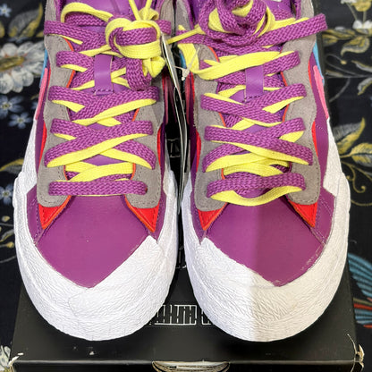 未使用 NIKE BLAZER LOW sacai KAWS スニーカー Purple Dusk 24.5cm DM7901-500  TT082