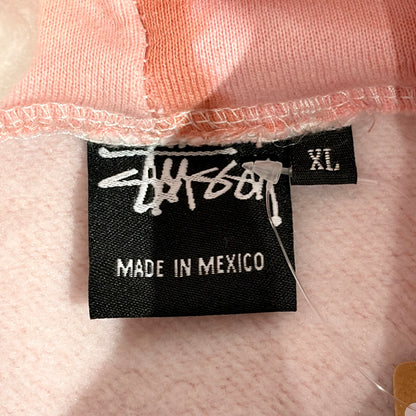 STUSSY ロゴ プルオーバーパーカー タイダイ ピンク XL メキシコ製 レディース  TT086