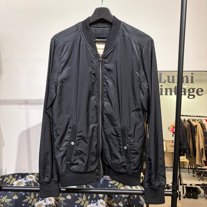 DIESEL ジップアップ ボンバージャケット ブラック グリーン裏地 SK-Y78 メンズ  TT077