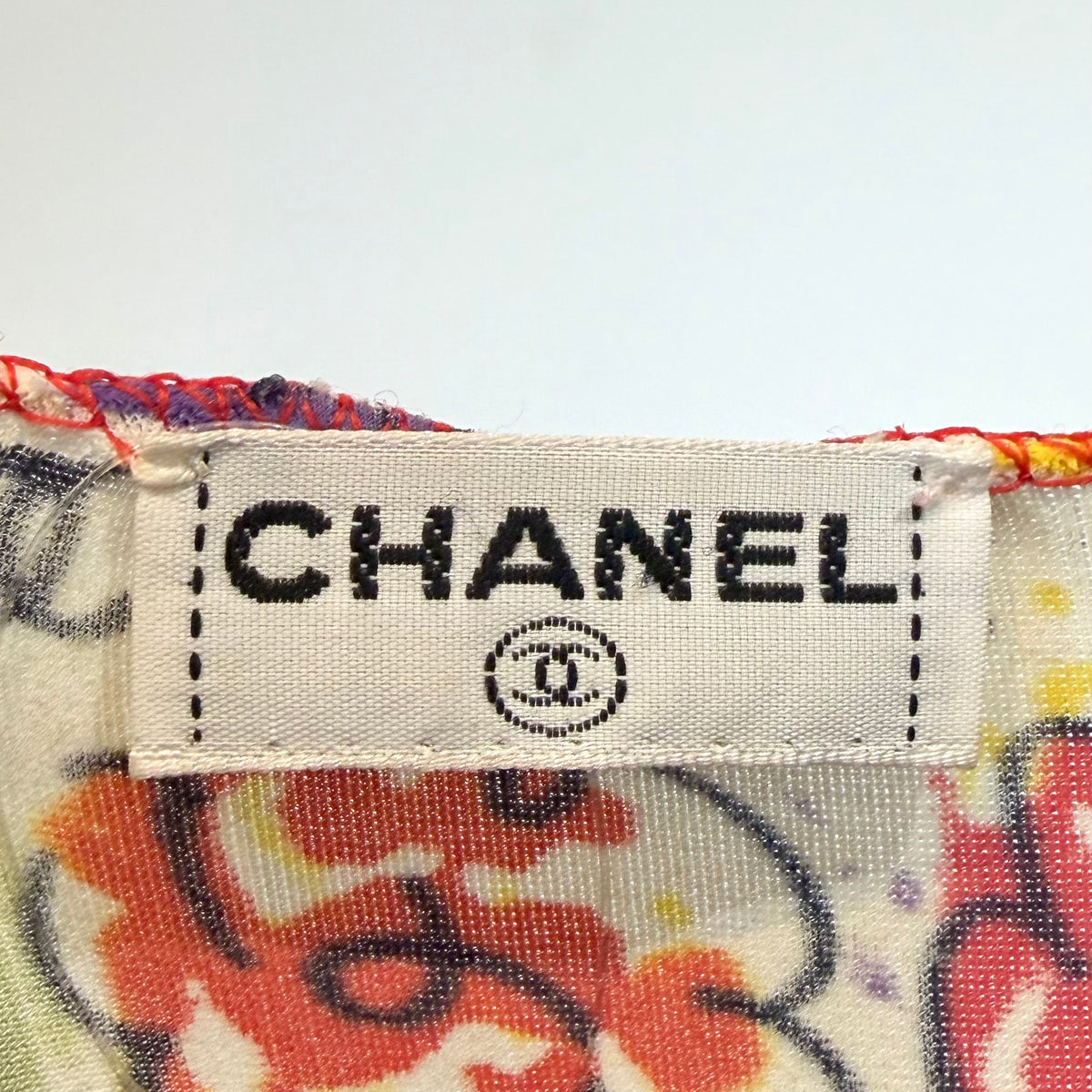 CHANEL カメリア ココマーク 総柄 半袖 カットソー チュニック マルチカラー  L相当 レディース TT008